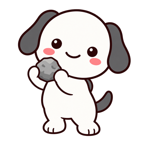 Dori, the Sisyphus Labs mascot, holding his boulder